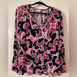 NWT Crown & Ivy Flowy Printed Spring/Summer Blouse